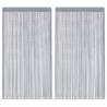 String Curtains (2 pcs, Light Grey) 100x250 cm - Hipo Market