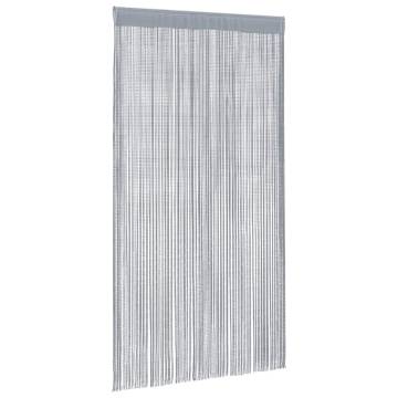 String Curtains (2 pcs, Light Grey) 100x250 cm - Hipo Market