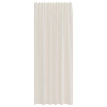 Voile Curtains with Tab Top - 2 pcs Cream | HipoMarket UK