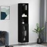 Highboard Black 34.5x34x180 cm Engineered Wood Colour black Quantity in Package 1 Model 1 glass door 