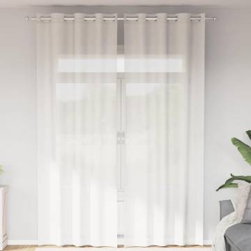 Voile Curtains with Grommets - 2 pcs White | HipoMarket