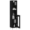 Stylish Highboard Black 34.5x34x180 cm | Hipomarket UK