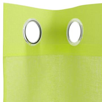 Voile Curtains with Grommets 2 pcs Apple Green 140x245 cm