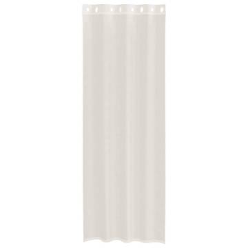 Voile Curtains with Grommets - Cream 140x260 cm (2 pcs)