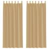 Voile Curtains with Rod Pockets - 2 pcs Sand | Hipomarket