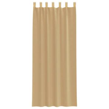 Voile Curtains with Rod Pockets - 2 pcs Sand | Hipomarket