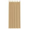 Voile Curtains with Rod Pockets - 2 pcs Sand | Hipomarket