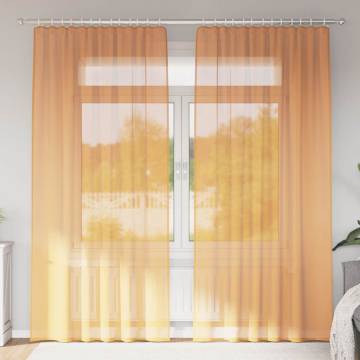 Voile Curtains with Loops - Orange 140x225 cm (2 pcs)