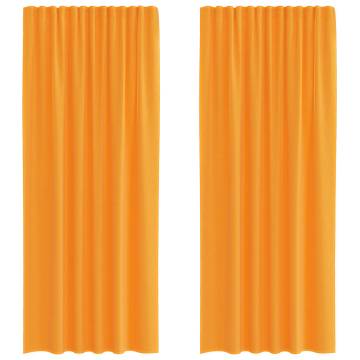 Voile Curtains with Loops - Orange 140x225 cm (2 pcs)