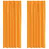 Voile Curtains with Loops - Orange 140x225 cm (2 pcs)