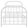 Classic White Metal Bed Frame 80x200cm - No Mattress Included