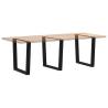 V-Shape Dining Table Legs - Set of 3 Black Steel 90x(72-73.3) cm