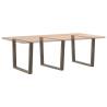 V-Shape Dining Table Legs - 3 pcs Natural Steel | HipoMarket