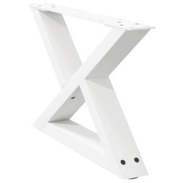 Coffee Table Legs 2 pcs White - Stylish & Sturdy Steel Design