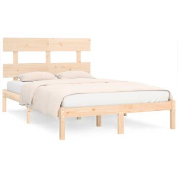 Solid Wood Bed Frame 200x200 cm – Timeless Design & Sturdy Support