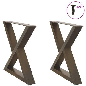 Coffee Table Legs 2 pcs Natural Steel - Stylish & Sturdy Design