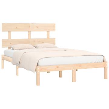 Solid Wood Bed Frame 200x200 cm – Timeless Design & Sturdy Support