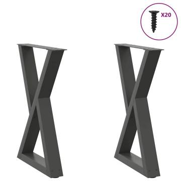 Dining Table Legs - Anthracite Steel 50x(72-73.3) cm - 2 pcs