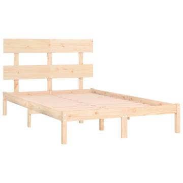 Solid Wood Bed Frame 200x200 cm – Timeless Design & Sturdy Support