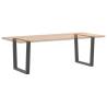 V-Shape Dining Table Legs - Anthracite Steel, 90x(72-73.3)cm