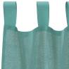 Turquoise Voile Curtains with Rod Pockets - 2 Pcs