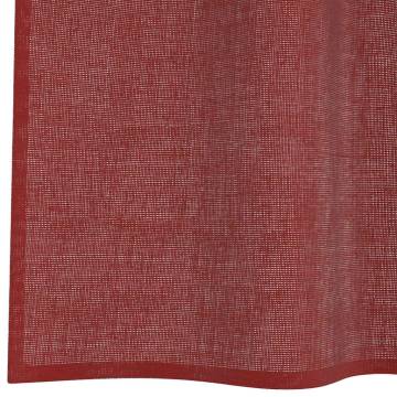 Voile Curtains with Rod Pockets 2 pcs Wine Red - HipoMarket