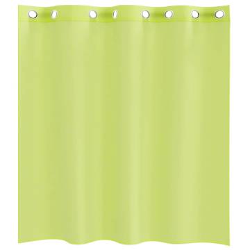 Voile Curtains with Grommets - Apple Green (2 pcs, 140x140 cm)