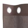 Brown Voile Curtains with Grommets - 140x175 cm | 2 pcs