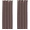 Voile Curtains with Grommets - Brown 140x300 cm (2 pcs)