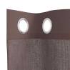 Voile Curtains with Grommets - Brown 140x300 cm (2 pcs)