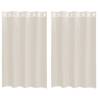 Voile Curtains with Grommets - Cream 140x175 cm (2 pcs)