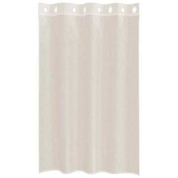 Voile Curtains with Grommets - Cream 140x175 cm (2 pcs)