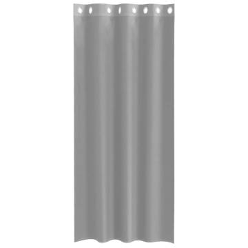 Voile Curtains with Grommets - Light Grey 140x225 cm (2 pcs)