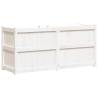 Garden Planter White 150x50x70 cm - Solid Pine Wood