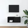 Stylish Black Oak TV Cabinet - Space-Saving Design