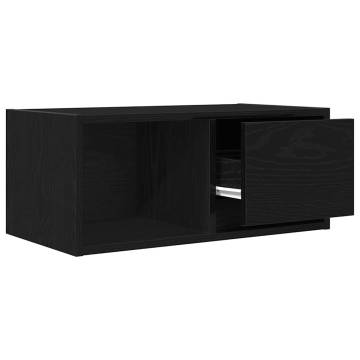 Stylish Black Oak TV Cabinet - Space-Saving Design