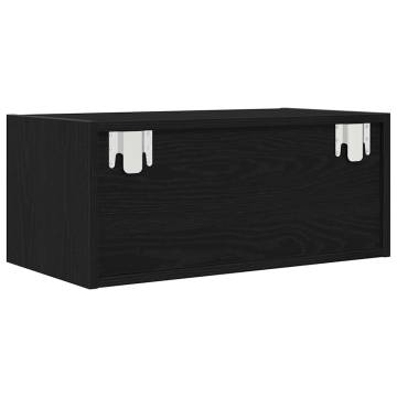 Stylish Black Oak TV Cabinet - Space-Saving Design