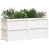 Garden Planter White 150x50x70 cm - Solid Pine Wood