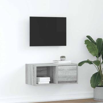 TV Cabinet Grey Sonoma - 60x31x25.5 cm Engineered Wood