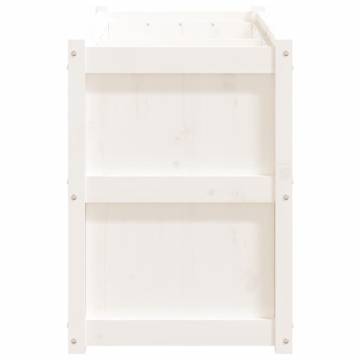 Garden Planter White 150x50x70 cm - Solid Pine Wood