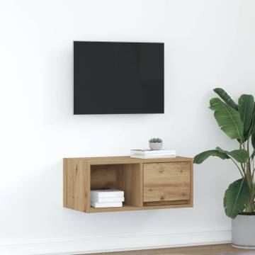 TV Cabinet Artisan Oak - Space-Saving Design & Ample Storage