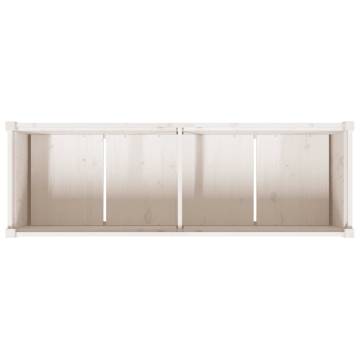 Garden Planter White 150x50x70 cm - Solid Pine Wood