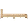 Bed Frame with Headboard & LED Sonoma Oak 140x200 cm