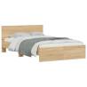 Stylish Bed Frame with LED Headboard - Sonoma Oak 120x200 cm