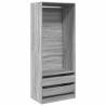 Stylish Grey Sonoma Wardrobe - 80x50x200 cm | Hipo Market