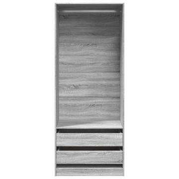 Stylish Grey Sonoma Wardrobe - 80x50x200 cm | Hipo Market