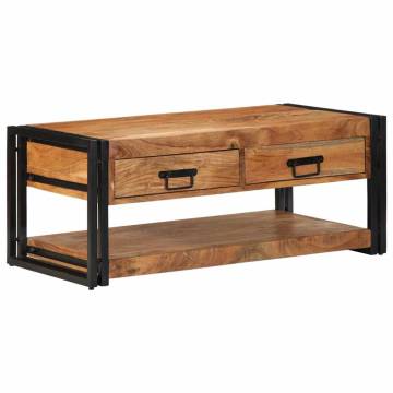 Solid Wood Acacia Coffee Table 90x50x38 cm | Hipo Market