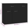 Minimalist Black Sideboard - 88x30x70 cm | HipoMarket