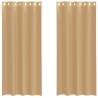 Voile Curtains with Grommets - 2 pcs in Sand | HipoMarket