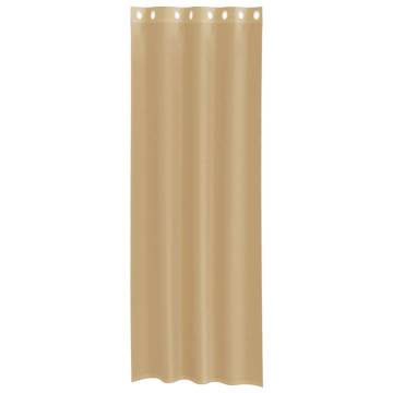 Voile Curtains with Grommets - 2 pcs Sand | HipoMarket